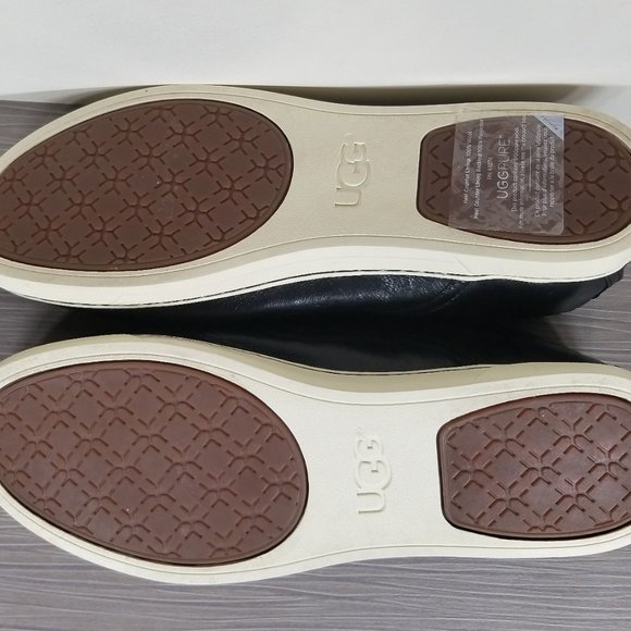UGG Fierce Slip-on Sneaker, Black Leather, Womens Size 9 US / 40 - Picture 11 of 12
